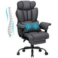 thumbnail image 1 of Hoffree Big and Tall Fabric Office Chair 450lbs, Executive Desk Chair with Massage Ergonomic  Computer Chair with Footrest Reclining Desk Office Chair with Lumbar Support for Home Office, 1 of 10