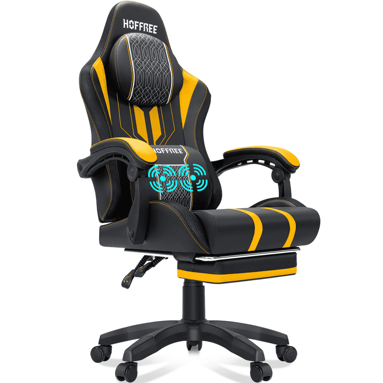 HOFFREE Big and Tall Gaming Chair, 400lb Capacity, Massaging