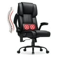 thumbnail image 1 of Hoffree Ergonomic Office Chair with Heated Massage Computer Desk Chair with Flip Arms High Back Executive Leather Chair Adjustable Task Chair with Lumbar Back Support for Office, 1 of 10