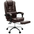 thumbnail image 1 of Hoffree Executive Office Chair Ergonomic Computer Desk Chair Reclining High Back Leather Office Chair with Footrest Lumbar Back Support Swivel Rolling for Home Office Brown, 1 of 9