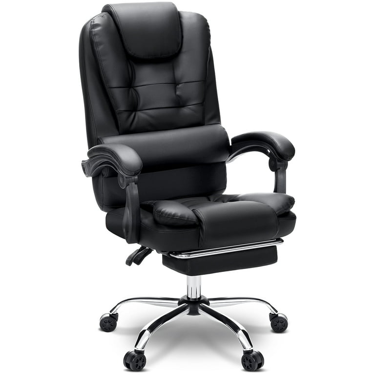 Hoffree Ergonomic Office Chair, High Back Leather, Reclining