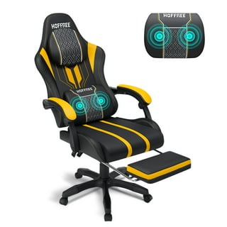 Ergonomic High Back Racing Chair, Adjustable Massage Gaming Chair w/ Footrest and Adjustable Armrests, Executive Swivel Desk Office Chair with Massage