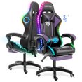 thumbnail image 1 of Hoffree Gaming Chair Massage Computer Chair with Footrest and Lumbar Support  Height Adjustable Gamer Chair with 360°-Swivel Seat and Headrest and for Office or Gaming, 1 of 9