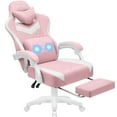 thumbnail image 1 of Hoffree Gaming Chair with Massage Fabric Office Chair with footrest for Adults, Ergonomic Gamer Chair with Headrest and Lumbar Support for Office Gaming, 440 LBS, 1 of 9