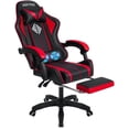 thumbnail image 1 of Hoffree Gaming Chair Massage Game Chair with Footrest and Massage Lumbar Support Ergonomic Computer Chair Height Adjustable with Swivel Seat and Headrest, 1 of 9