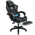 thumbnail image 1 of Hoffree Gaming Chair Massage Game Chair with Footrest and Massage Lumbar Support Ergonomic Computer Chair Height Adjustable with Swivel Seat and Headrest, 1 of 9