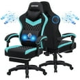 thumbnail image 1 of Hoffree Gaming Chair with Speakers Fabric Gamer Chair with footrest and massage Big and Tall Video Game Chair with Headrest and Lumbar Support for Adults, 1 of 11