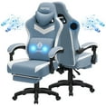 thumbnail image 1 of Hoffree Gaming Chair with Speakers Fabric Gamer Chair with footrest and massage Big and Tall Video Game Chair with Headrest and Lumbar Support for Adults, 1 of 10