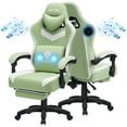 thumbnail image 1 of Hoffree Gaming Chair with Speakers Fabric Gamer Chair with footrest and massage Big and Tall Video Game Chair with Headrest and Lumbar Support for Adults, 1 of 10