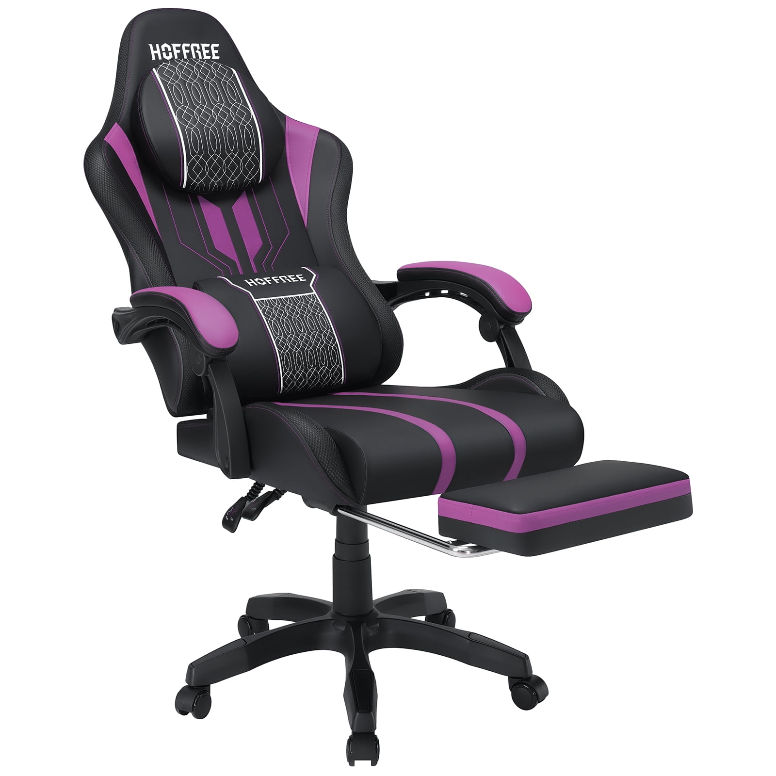 Hoffree Gaming Chair with Speakers High Duty Video Game Chairs with Footrest Computer Gamer Chair with Massage Thickened Seat Cushion for Home Office Walmart Business Supplies