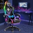 thumbnail image 1 of Hoffree Gaming Chair with Speakers Video Game Chair Bluetooth  Music Heavy Duty Ergonomic Computer Office Desk Chair for Adults, 1 of 7