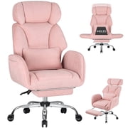 Hoffree Criss Cross Office Chair with Reversible Armrests, Big and Tall Desk Chair with Footrest, Reclining Ergonomic Computer Chair with Adjustable Headrest, E