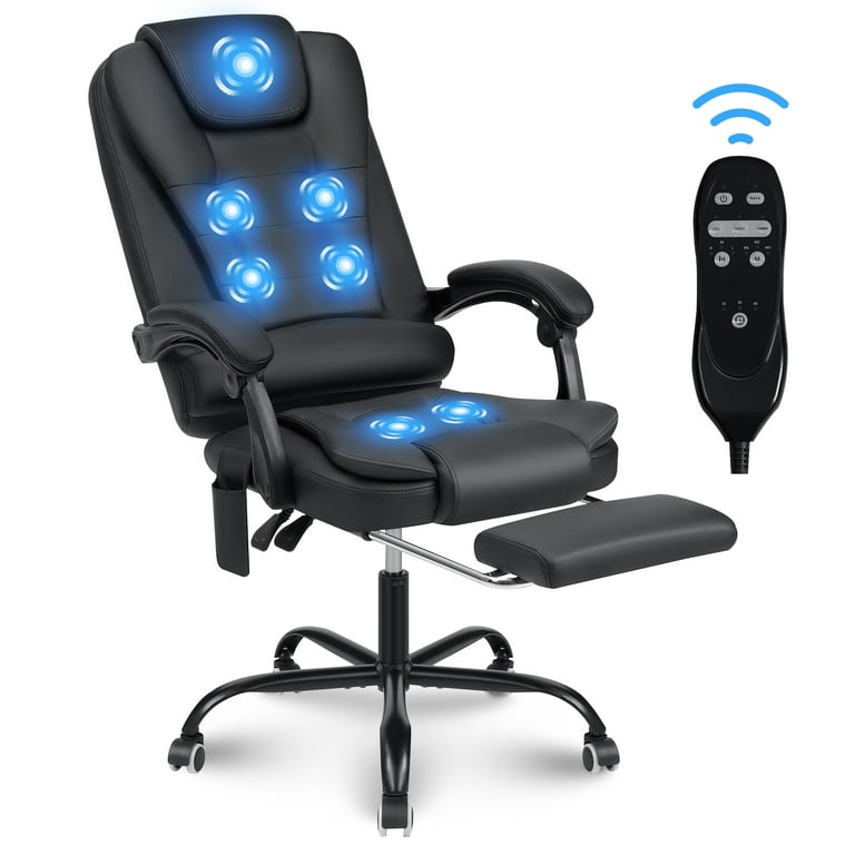Ergonomic Office Chair w/ Footrest: High Back Recliner & Computer Desk