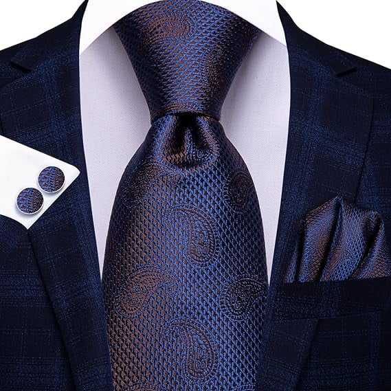 Hofi  Necktie Pocket Square Cufflinks Set