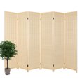 thumbnail image 1 of Hofitlead 6 Panel Bamboo Room Divider, 6 FT Tall Folding Privacy Screen, Portable Freestanding Wall Divider for Room,(Nature), 1 of 8