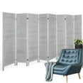 thumbnail image 1 of Hofitlead 8 Panel Wood Room Divider 5.6ft.Tall Folding Privacy Screen Panels, Room Divider Wall,White, 1 of 8