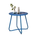 thumbnail image 1 of Hofitlead Outdoor Side Table,Waterproof Metal End Table,Small Patio Table Round End Table Outdoor Table for Garden Balcony Yard,Blue, 1 of 7