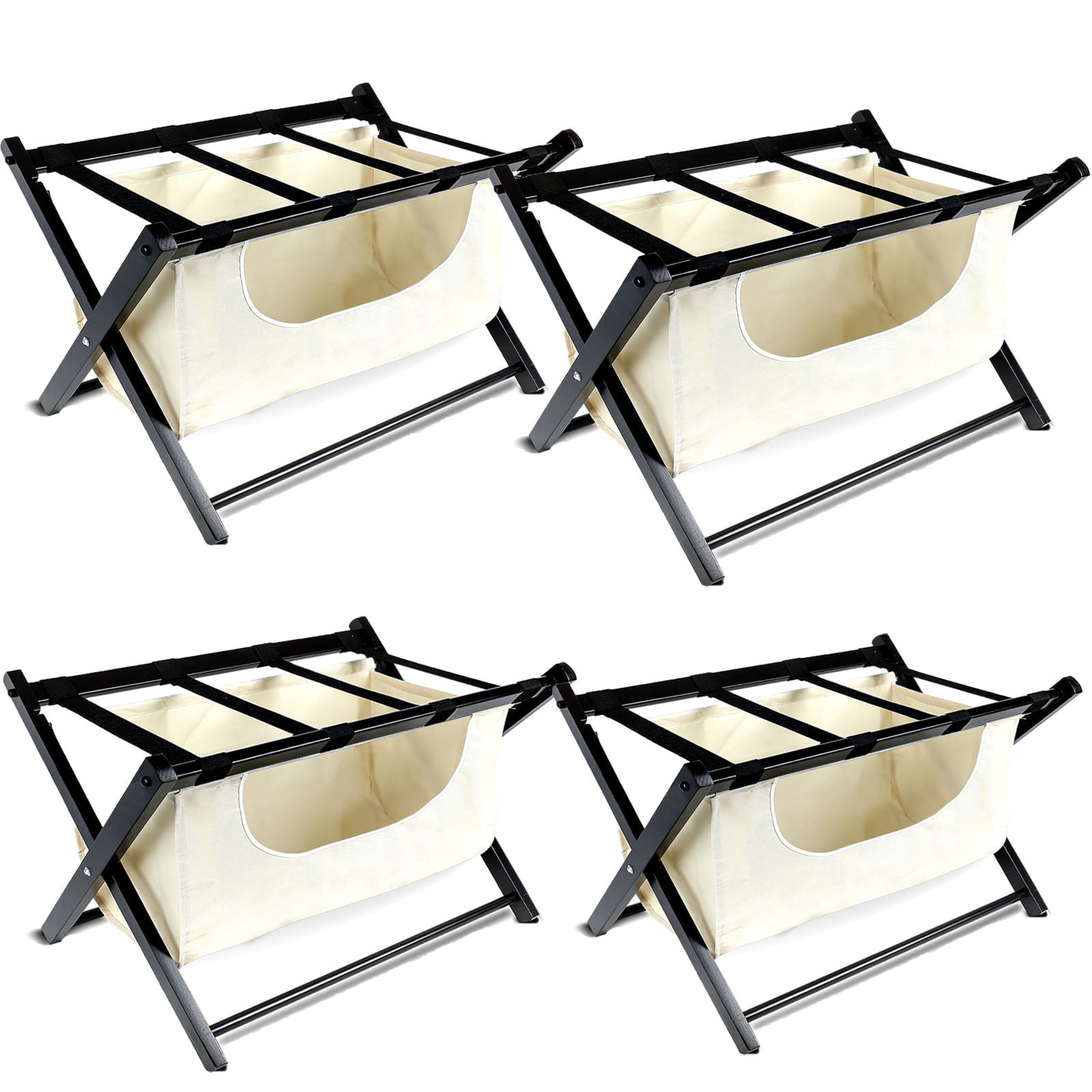 Hofitlead Wooden Luggage Rack, Folding Luggage Rack Suitcase Stand with ...
