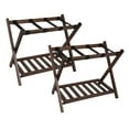 thumbnail image 1 of Hofitlead Wooden Luggage Rack, Folding Luggage Rack Suitcase Stand with Storage Shelf for Home Guest Room Bedroom Hotel,(Set of 2,Brown), 1 of 8