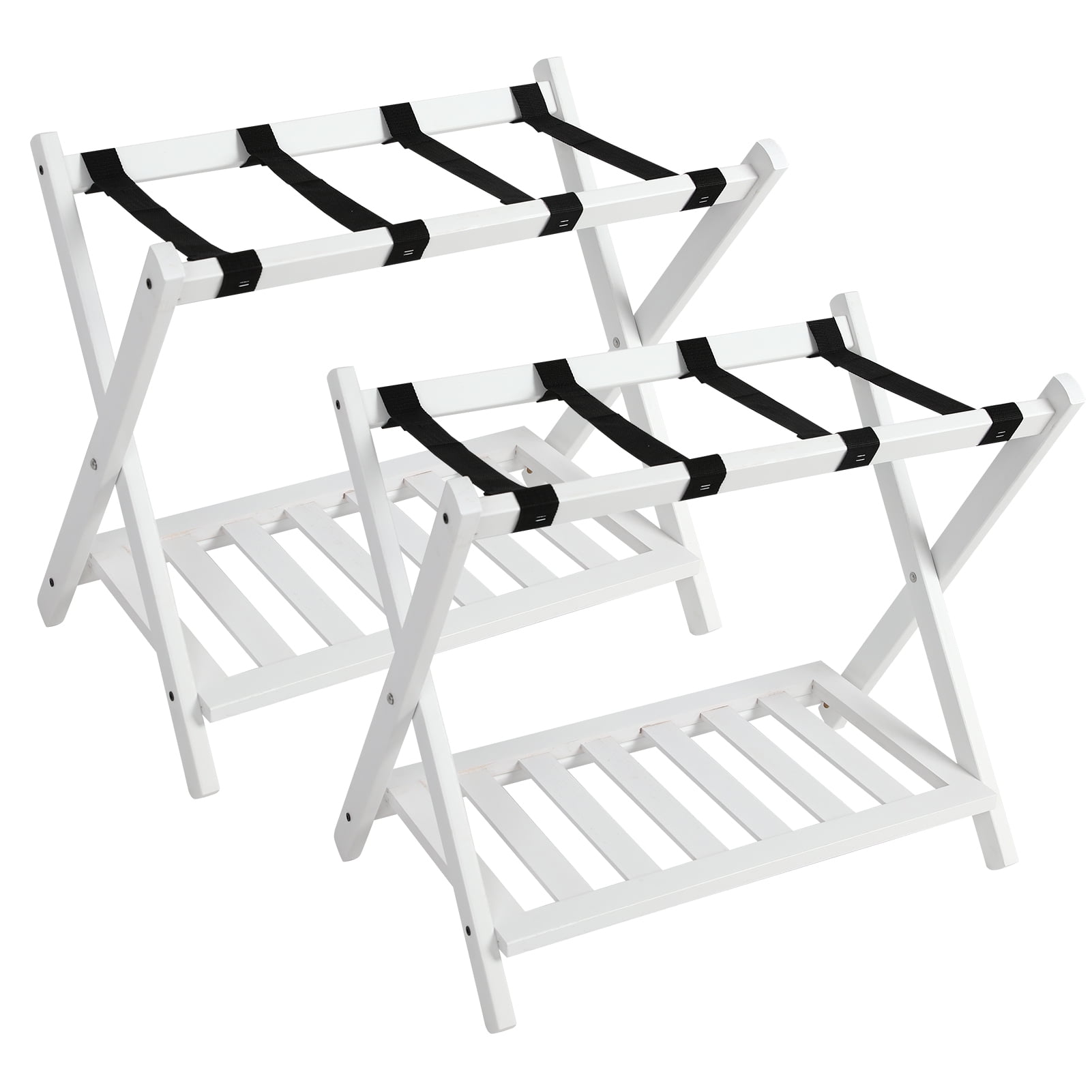 Hofitlead Wooden Luggage Rack, Folding Luggage Rack Suitcase Stand with ...