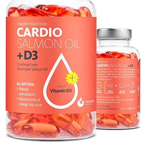 Hofseth BioCare Omega 3 Fish Oil Salmon Oil Capsules with Vitamin D3