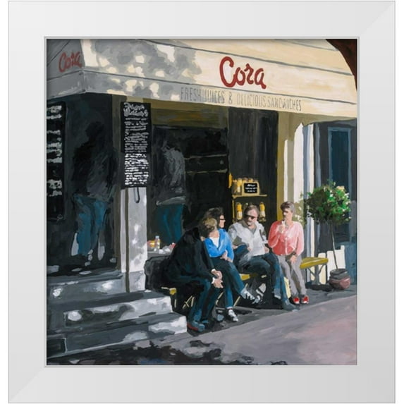 Hofstra,HJ 20x21 White Modern Wood Framed Museum Art Print Titled - Cora