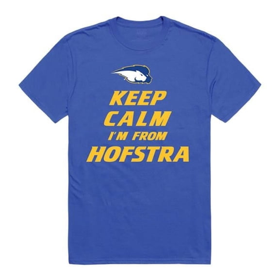 Hofstra University Men Keep Calm T-Shirt, Royal - Small