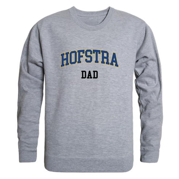 Hofstra University Mens Dad Crewneck T-Shirt, Heather Gray - Large
