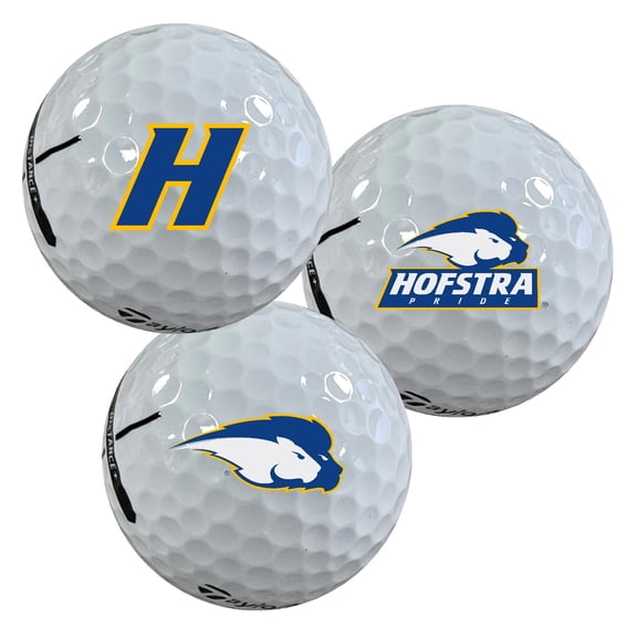 Hofstra University Pride Logo Edition Officially Licensed NCAA Taylormade Distance+ Golf Balls 12-Pack (Dozen)