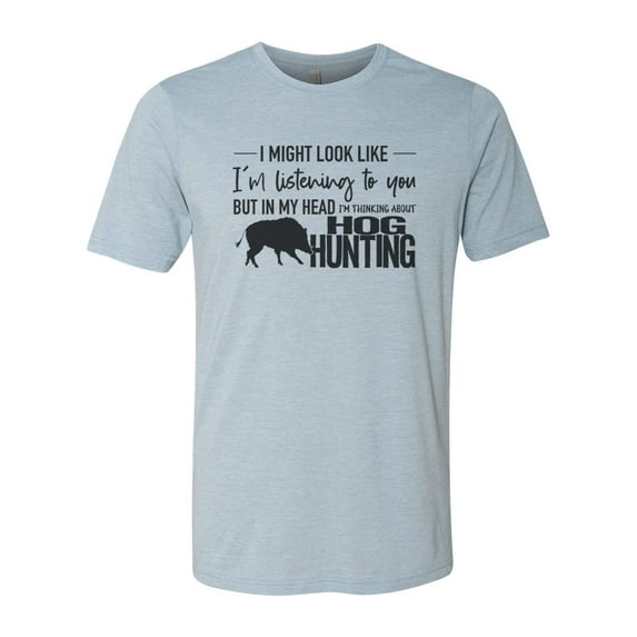 Hog Hunting Shirt, Thinking About Hog Hunting, Wild Boar Hunting, Hunting Gift, Boar Hunting, Gift For Him, Father's Day Gift, Hogs, Mugs, Stonewash Denim, 2XL