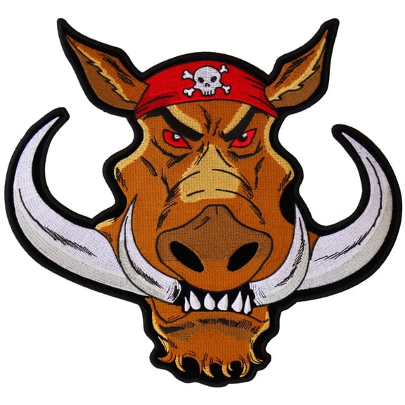 Hog Patch, Large Back Patches for Biker Jackets and Vests