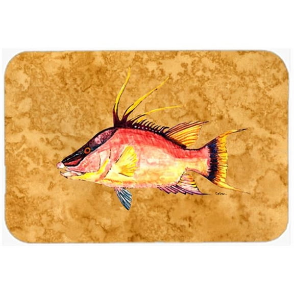 Hog Snapper On Gold Glass Cutting Board- Large
