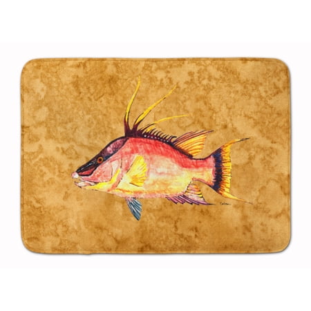 Hog Snapper on Gold Machine Washable Memory Foam Mat