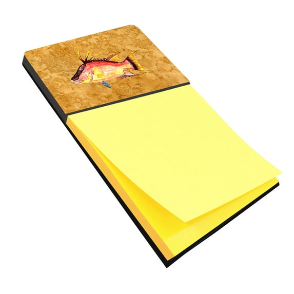 Hog Snapper on Gold Sticky Note Holder