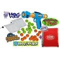 thumbnail image 1 of Hog Wild Atomic Six Shooter Power Popper Pump Action Blaster, with Green & Orange Soft Foam Replacement (Refill) Balls Deluxe Gift Set Bundle with Exclusive "Matty's Toy Stop" Storage Bag - 3 Pack, 1 of 3