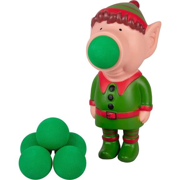 Hog Wild Elf Ball Popper Toy - Includes 4 Soft Foam Balls - Squeeze to Pop Air Powered Balls Up to 20 Feet - for Indoor/Outdoor Play