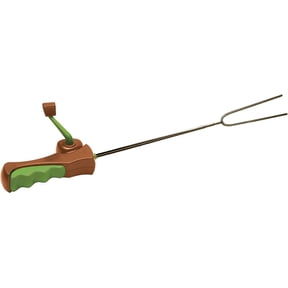 Hog Wild Reel Roaster, 27" - For Marshmallows, Hot Dogs, Camping, Barbeques, Fire Pits & More - Stainless Steel Extendable Rotating Skewer - Kids & Adults 8+