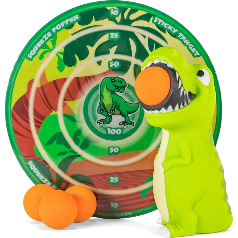Hog Wild T-Rex Squeeze Popper with Sticky Target - Walmart.com