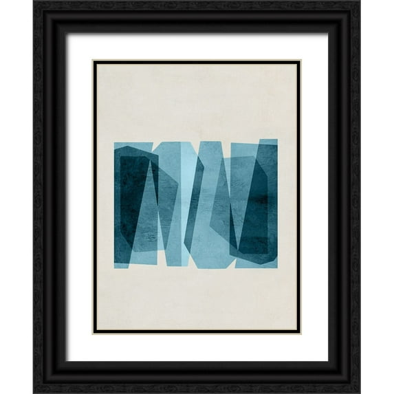 Hogan, Aoibhne 19x24 Black Ornate Wood Framed with Double Matting Museum Art Print Titled - Bolds of Blue III
