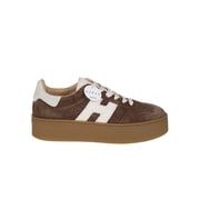Hogan Brown H698 Suede Sneakers Brown Women's