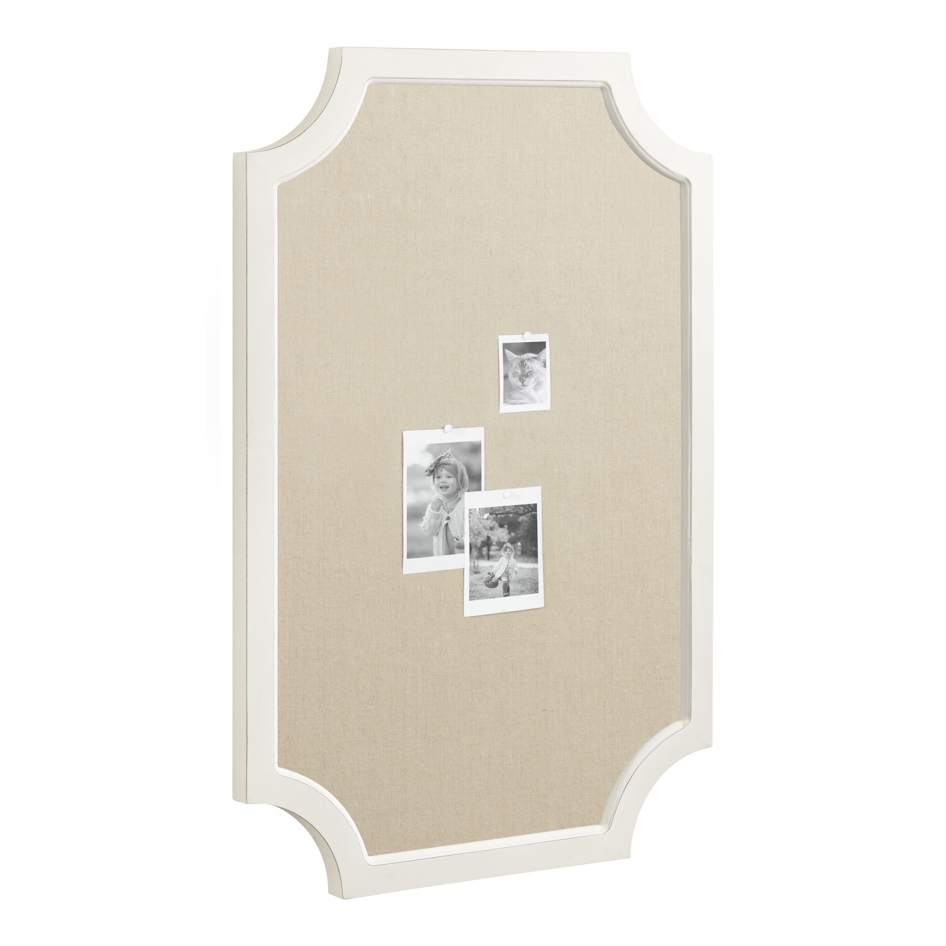 Free Shipping! Hogan Decorative Wall Pinboard, 24x36 Wood Style, White ...