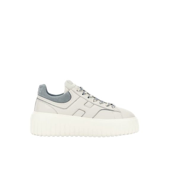 Hogan Low-Top Nappa Leather Sneakers With Vertical Lines Neutrals (Women's)