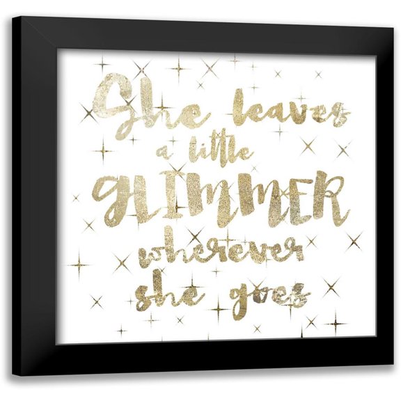 Hogan, Melody 12x12 Black Modern Framed Museum Art Print Titled - Glimmer Pair 2