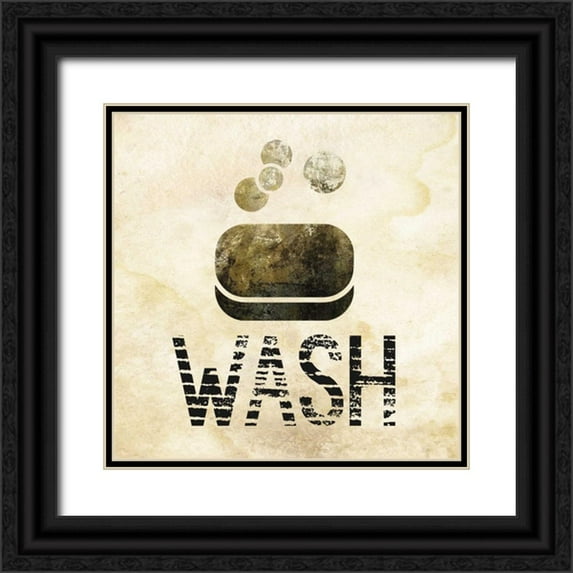 Hogan, Melody 12x12 Black Ornate Wood Framed with Double Matting Museum Art Print Titled - Glitz Bath 1