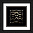 thumbnail image 1 of Hogan, Melody 12x12 Black Ornate Wood Framed with Double Matting Museum Art Print Titled - Mustache Galore, 1 of 4