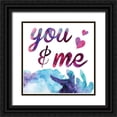 thumbnail image 1 of Hogan, Melody 12x12 Black Ornate Wood Framed with Double Matting Museum Art Print Titled - Watercolor Love 4, 1 of 4