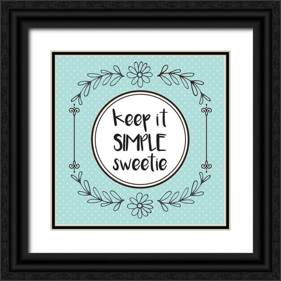 Hogan, Melody 12x12 Black Ornate Wood Framed with Double Matting Museum Art Print Titled - Whimsical Sweetie