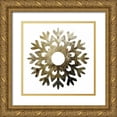 thumbnail image 1 of Hogan, Melody 12x12 Gold Ornate Wood Framed with Double Matting Museum Art Print Titled - Glimmer Snowflakes 3, 1 of 4