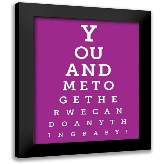 Hogan, Melody 12x14 Black Modern Framed Museum Art Print Titled - Colorful Eye Chart 4