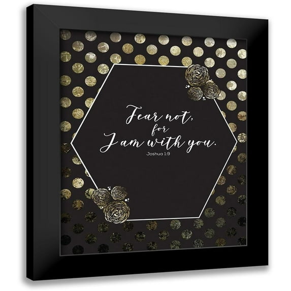 Hogan, Melody 12x14 Black Modern Framed Museum Art Print Titled - Gold Foil I Am 3